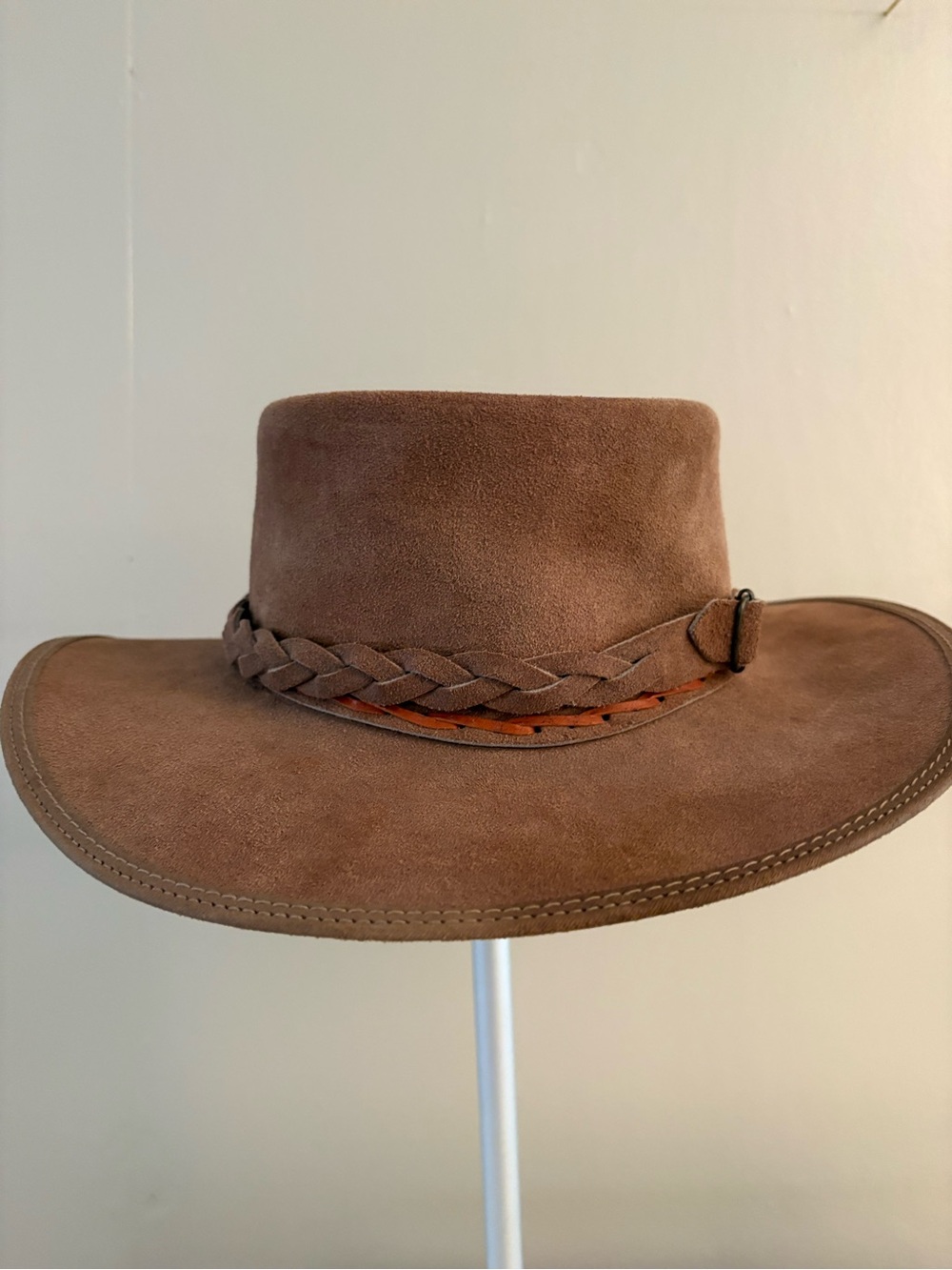 Vintage Overlander Australian Outback-style Bush Hat Genuine Leather